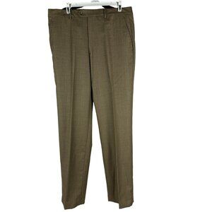 Stafford Mens Tailored Culture Dress Pants Waist 34 Inseam 32 Brown